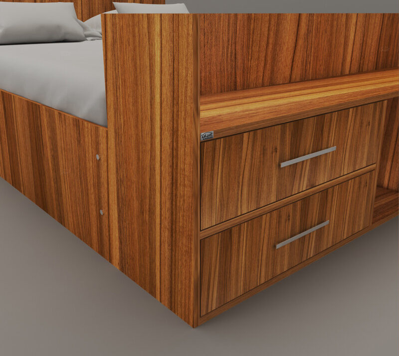 تخت خواب یک نفره اعیان مدل FH362 سایز 90x200 - Image 7