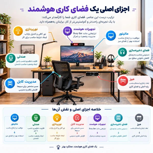 اجزای اصلی یک میز کار هوشمند